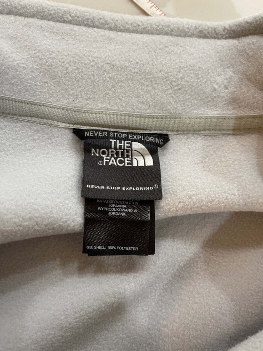 The North Face Men’s Lightweight Fleece 1/4 Zip Pullover SZ XL Light Grey - Picture 4 of 6